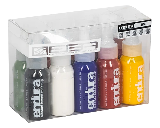 EBA Endura Alcohol-Based Airbrush SFX Pro Pack, 10x30ml 1 EBA Endura Alcohol-Based Airbrush SFX Pro Pack, 10x30ml
