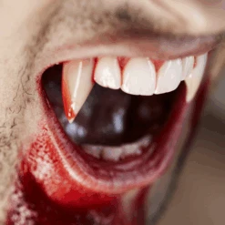 Scarecrow Deluxe Long Vampire Fangs | Vampiertanden -Halloween Cosmetica scarecrow deluxe long vampire fangs vampiertanden93604