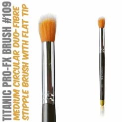 Titanic FX Medium Round Duo Fiber Stipple Brush 109 | Special Effects Penseel