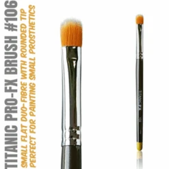 Titanic FX Small Flat Duo Fiber Stipple Brush 106 | Special Effects Penseel