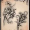 Wiser's Airbrush TattooPro Stencil - Fancy Lily