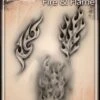 Wiser's Airbrush TattooPro Stencil - Fire & Flame