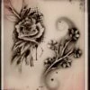 Wiser's Airbrush TattooPro Stencil - Flower And Leafs
