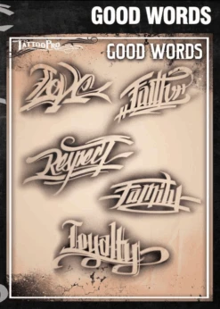 Wiser's Airbrush TattooPro Stencil – Good Words