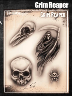 Wiser's Airbrush TattooPro Stencil – Grim Reaper