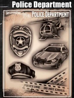 Wiser's Airbrush TattooPro Stencil – Police Department