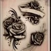 Wiser's Airbrush TattooPro Stencil - Roses And Scrolls