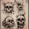 Wiser's Airbrush TattooPro Stencil – Skulls