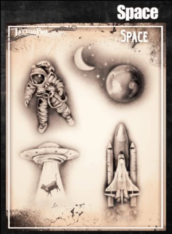 Wiser's Airbrush TattooPro Stencil – Space