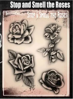 Wiser's Airbrush TattooPro Stencil – Stop Amd Smell The Roses