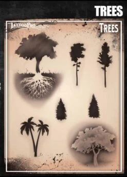 Wiser's Airbrush TattooPro Stencil – Trees