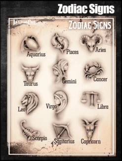 Wiser's Airbrush TattooPro Stencil – Zodiac